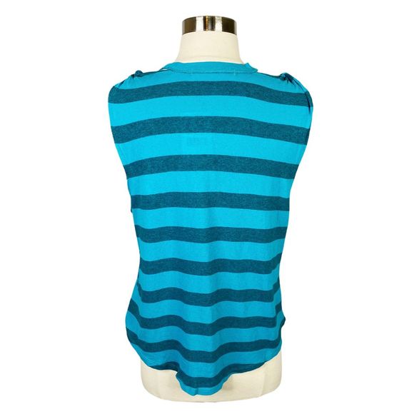 We The Free x Free People Striped Twist Knot Tank Top in Jungle Teal - Sz Small - Picture 6 of 8